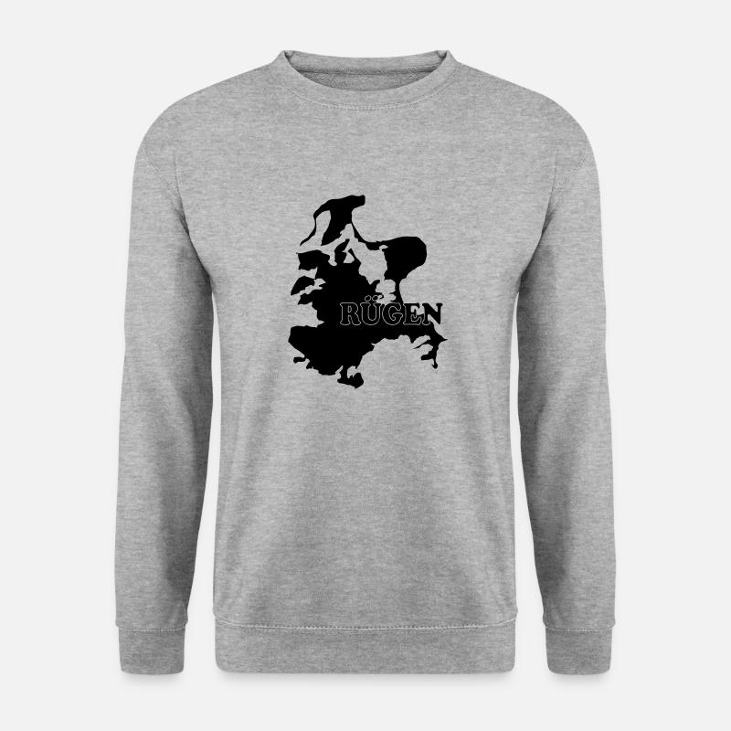 Rügen - Unisex Pullover - Weißgrau meliert