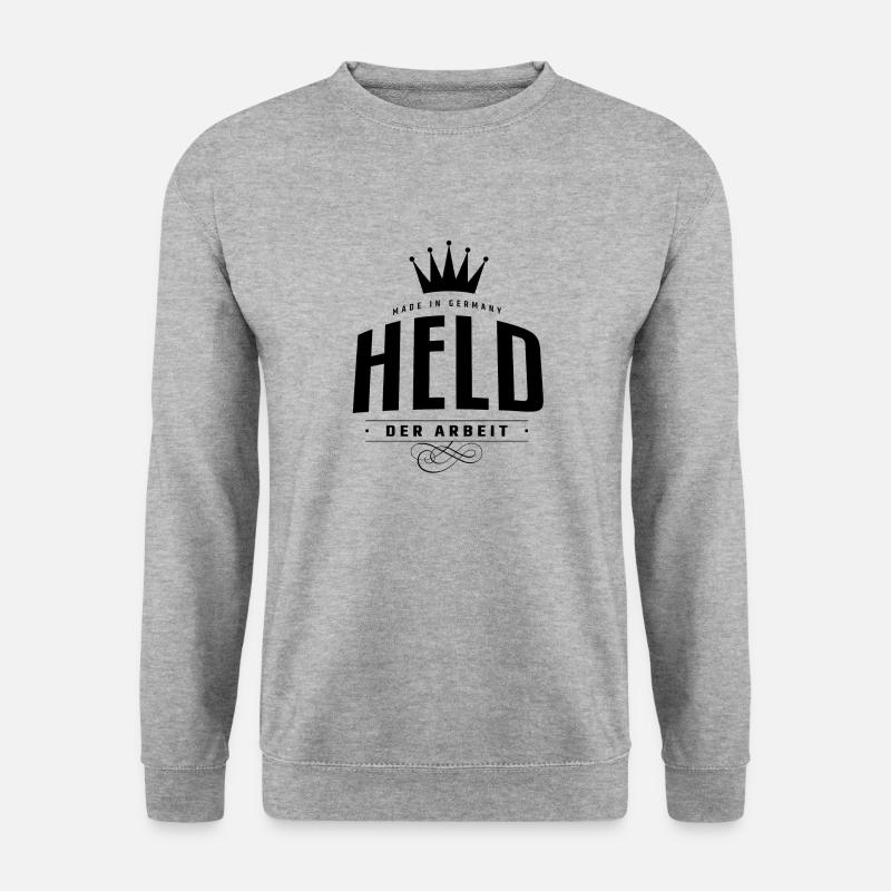 Held-der-Arbeit - Unisex Pullover - Weißgrau meliert