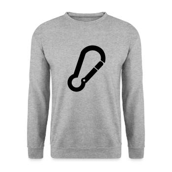 Klettern - Unisex Pullover - Weißgrau meliert - Vorne - Alina (178cm) & Michal (187cm)