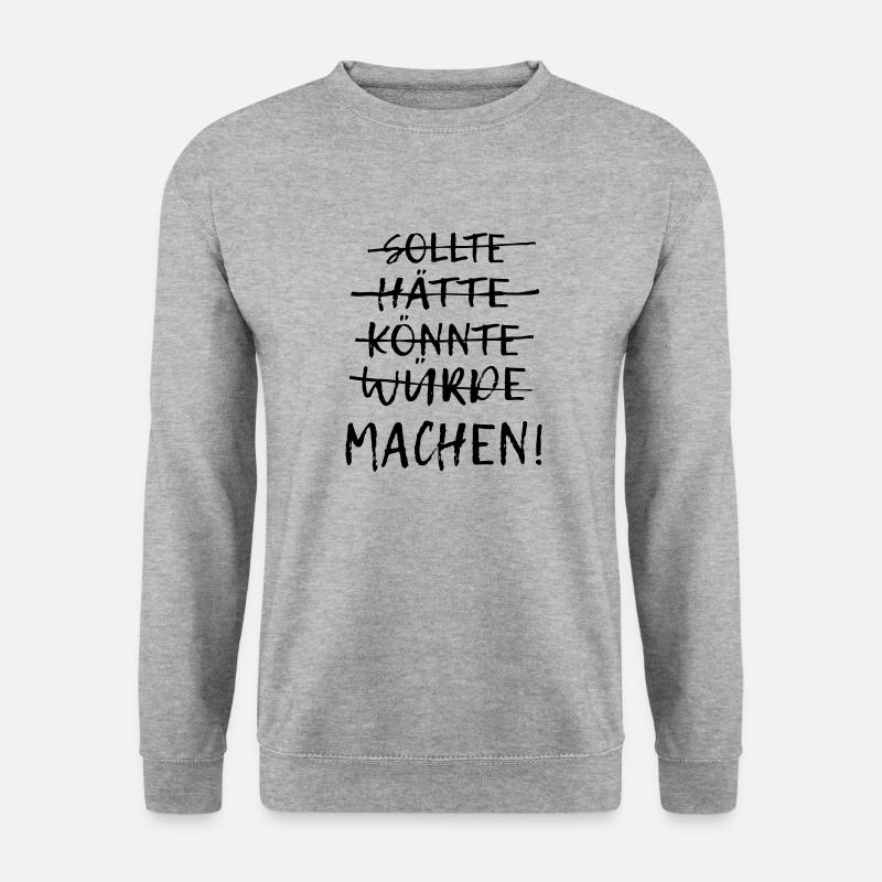 Einfach machen! - Unisex Pullover - Weißgrau meliert