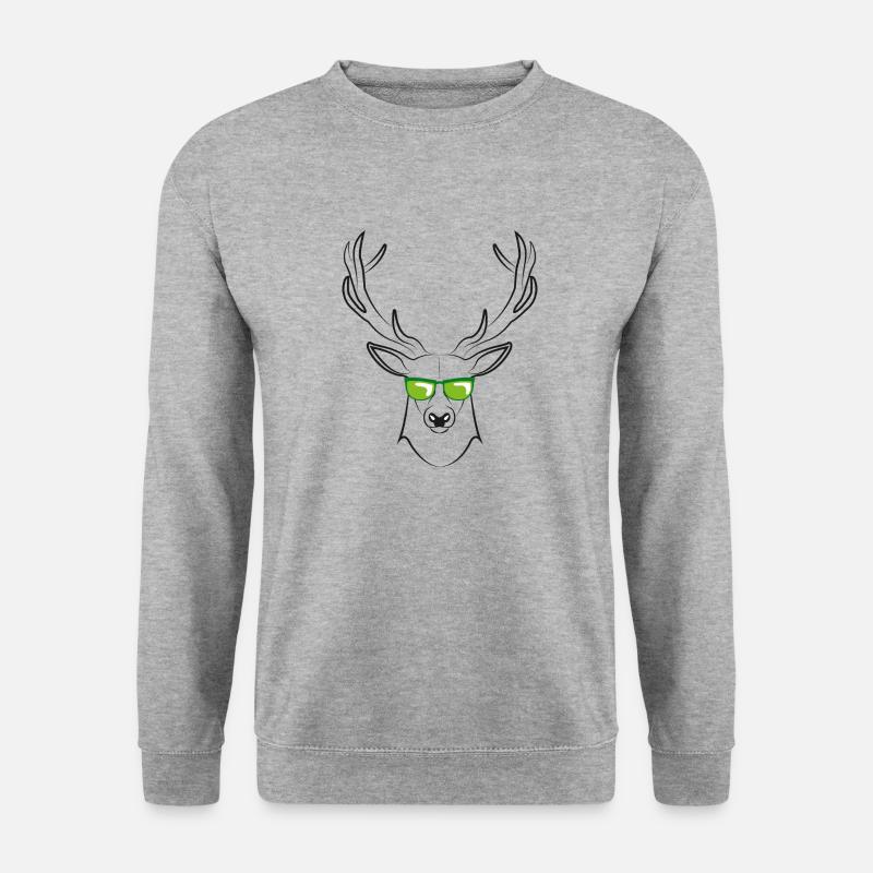 cool deer - Unisex Pullover - Weißgrau meliert