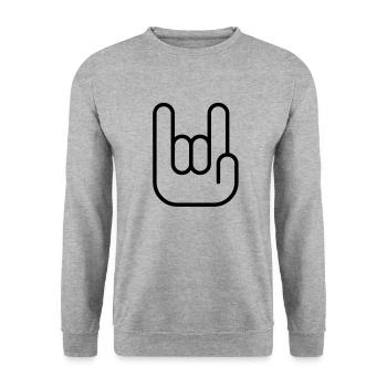The Hand - Unisex Sweatshirt - salt & pepper - Front - Alina (178cm) & Michal (187cm)