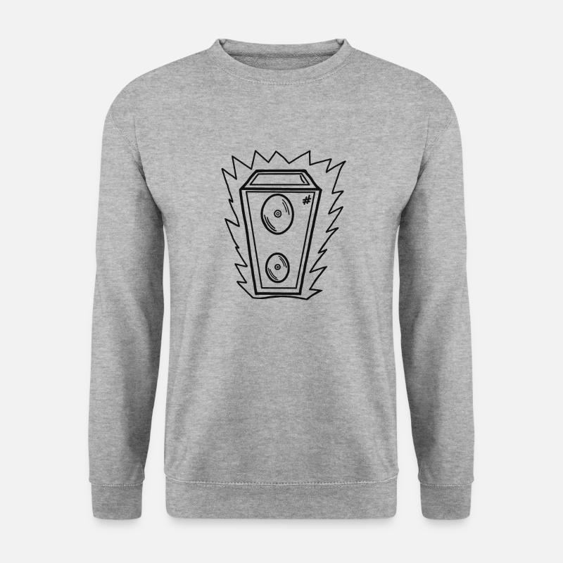 Lautsprecher - Unisex Pullover - Weißgrau meliert