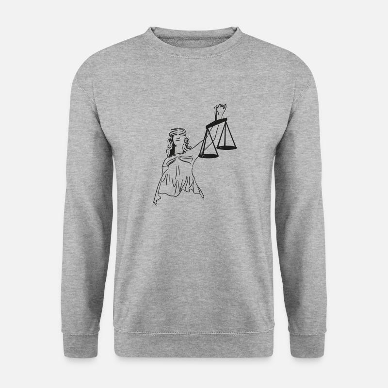 Justitia - Unisex Pullover - Weißgrau meliert