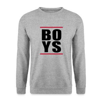 BOYS Party Guys Gay Homo Gay Celebration Statement - Unisex Sweatshirt - salt & pepper - Front - Alina (178cm) & Michal (187cm)