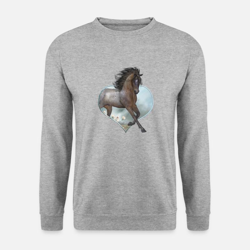 The Horse - Unisex Pullover - Weißgrau meliert