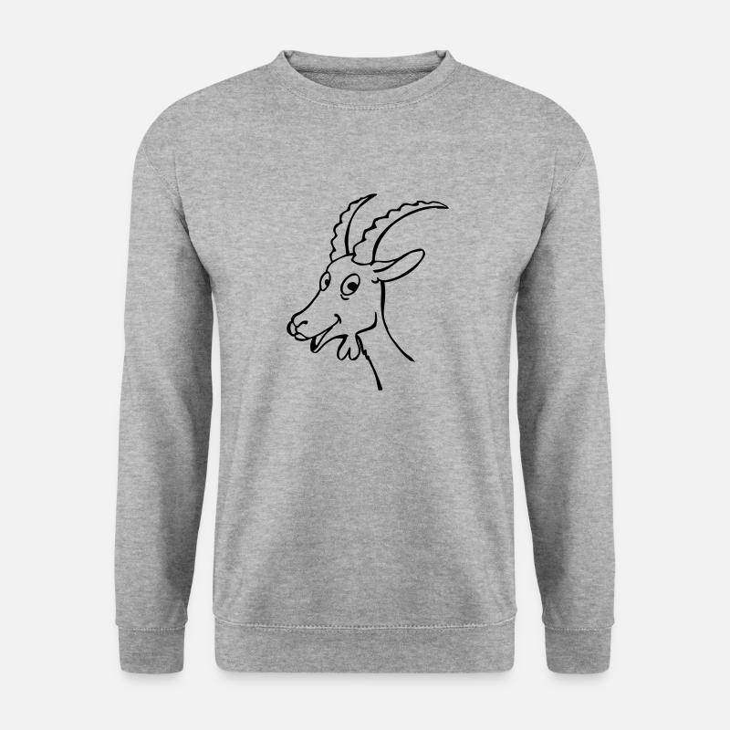 Ziegen Kitz - Unisex Pullover - Weißgrau meliert