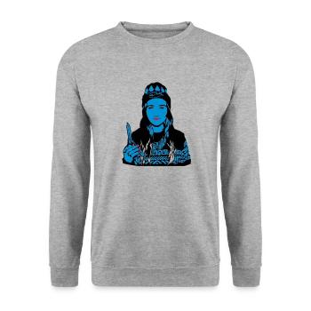 Colt - Butterfly Girl - Unisex Sweatshirt - salt & pepper - Front - Alina (178cm) & Michal (187cm)