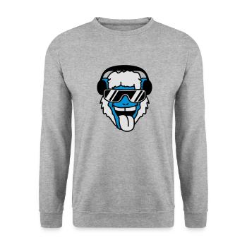 Cool Monkey - Unisex Sweatshirt - salt & pepper - Front - Alina (178cm) & Michal (187cm)