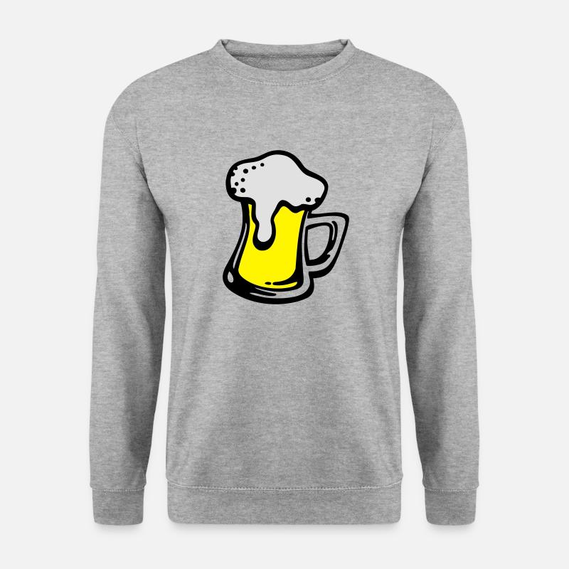 bierglas_3c - Unisex Pullover - Weißgrau meliert