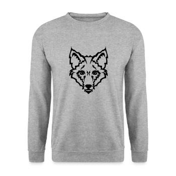 Fuchs - Unisex Pullover - Weißgrau meliert - Vorne - Alina (178cm) & Michal (187cm)