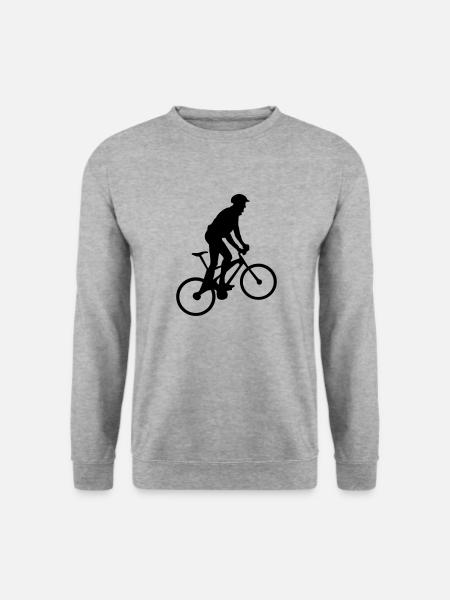 Radfahrenm Radfahrer 1 - Unisex Pullover - Weißgrau meliert