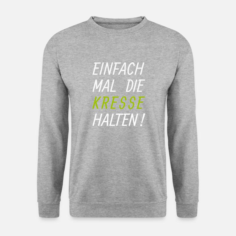 Kresse halten weiß - Unisex Pullover - Weißgrau meliert
