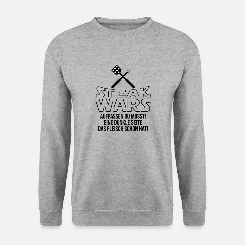 Steak Wars - Unisex Pullover - Weißgrau meliert