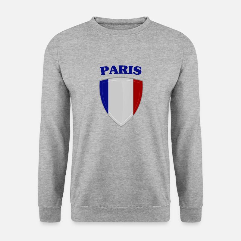 Paris - Unisex Pullover - Weißgrau meliert