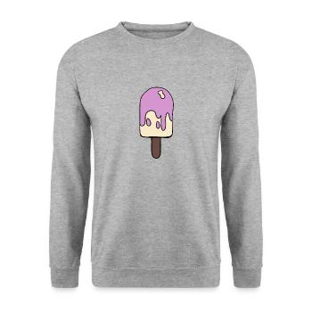 icecream colourfull - Unisex Sweatshirt - salt & pepper - Front - Alina (178cm) & Michal (187cm)