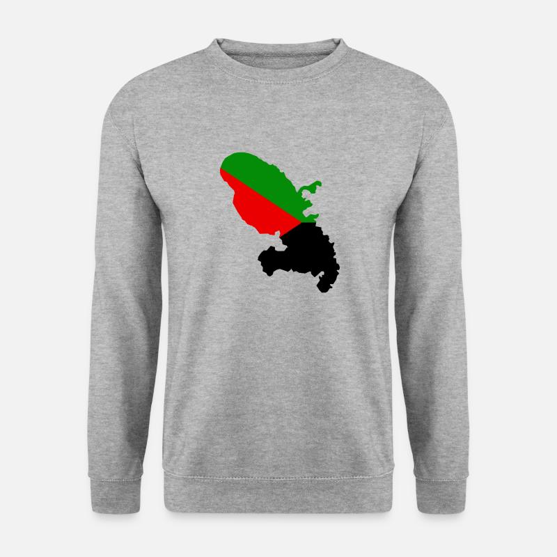 Karte Martinique - Unisex Pullover - Weißgrau meliert