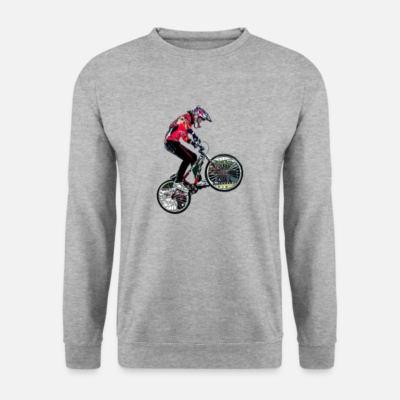 bmx - Unisex Pullover - Weißgrau meliert
