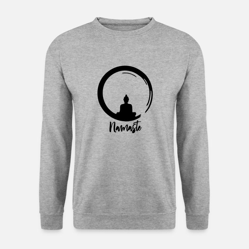 Namaste - Unisex Pullover - Weißgrau meliert