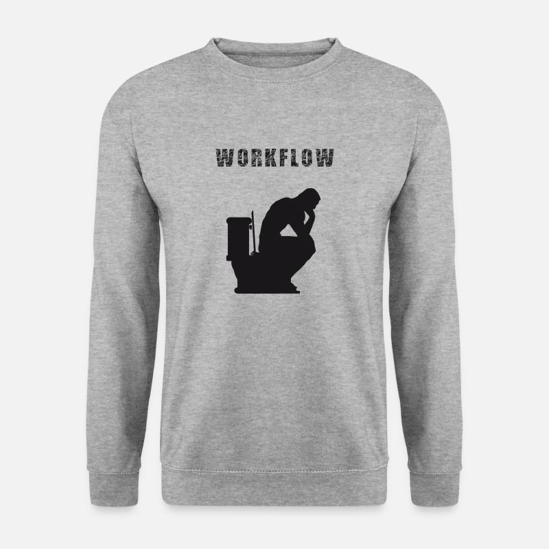 Work Flow - Unisex Pullover - Weißgrau meliert