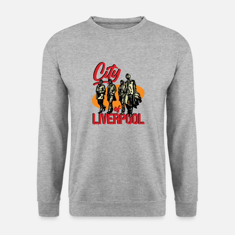 Stadt Liverpool - Unisex Pullover - Weißgrau meliert