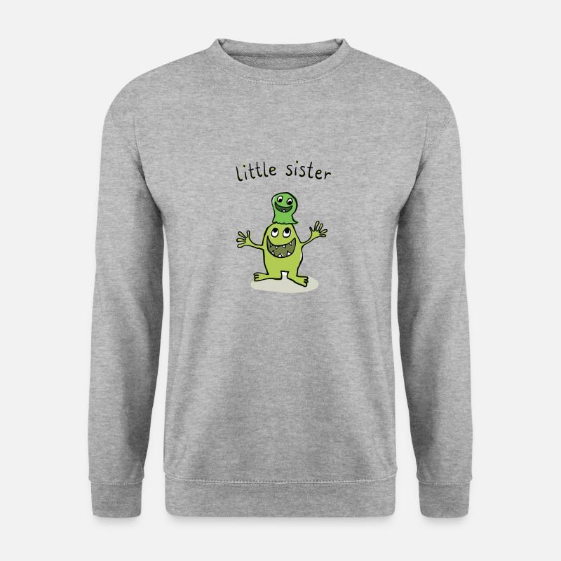Little Sister | Kleine Schwester - Unisex Pullover - Weißgrau meliert