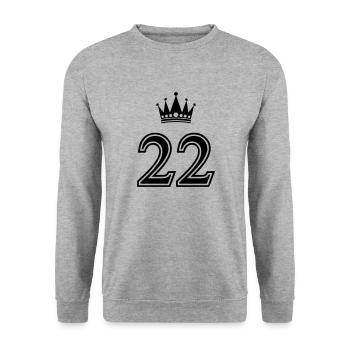 22 crown - Unisex Sweatshirt - salt & pepper - Front - Alina (178cm) & Michal (187cm)