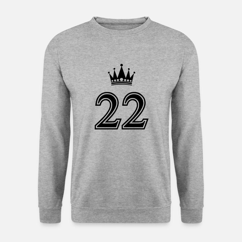 22 krone - Unisex Pullover - Weißgrau meliert