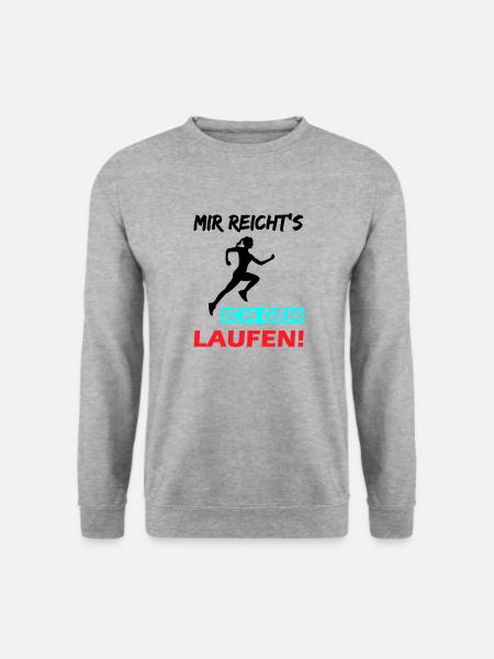 Mir reicht's ich geh laufen! - Unisex Pullover - Weißgrau meliert