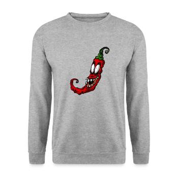 Red pepper vegetable - Unisex Sweatshirt - salt & pepper - Front - Alina (178cm) & Michal (187cm)
