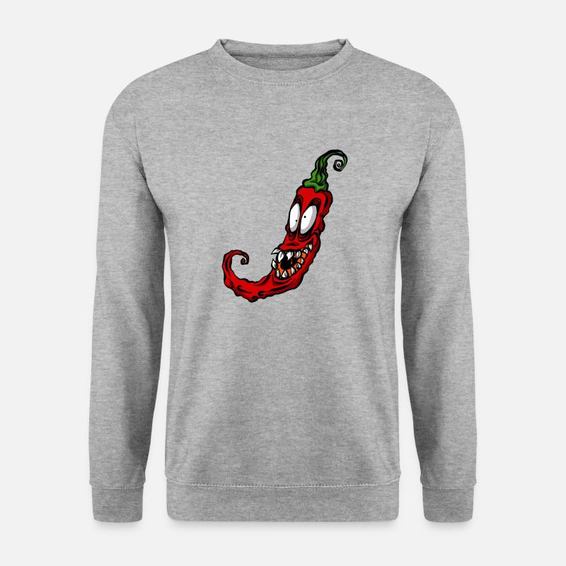 Paprikagemüse - Unisex Pullover - Weißgrau meliert