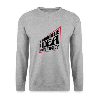 Thats a horrible Idea - Unisex Sweatshirt - salt & pepper - Front - Alina (178cm) & Michal (187cm)