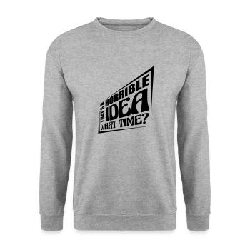 Thats a horrible Idea - Unisex Sweatshirt - salt & pepper - Front - Alina (178cm) & Michal (187cm)