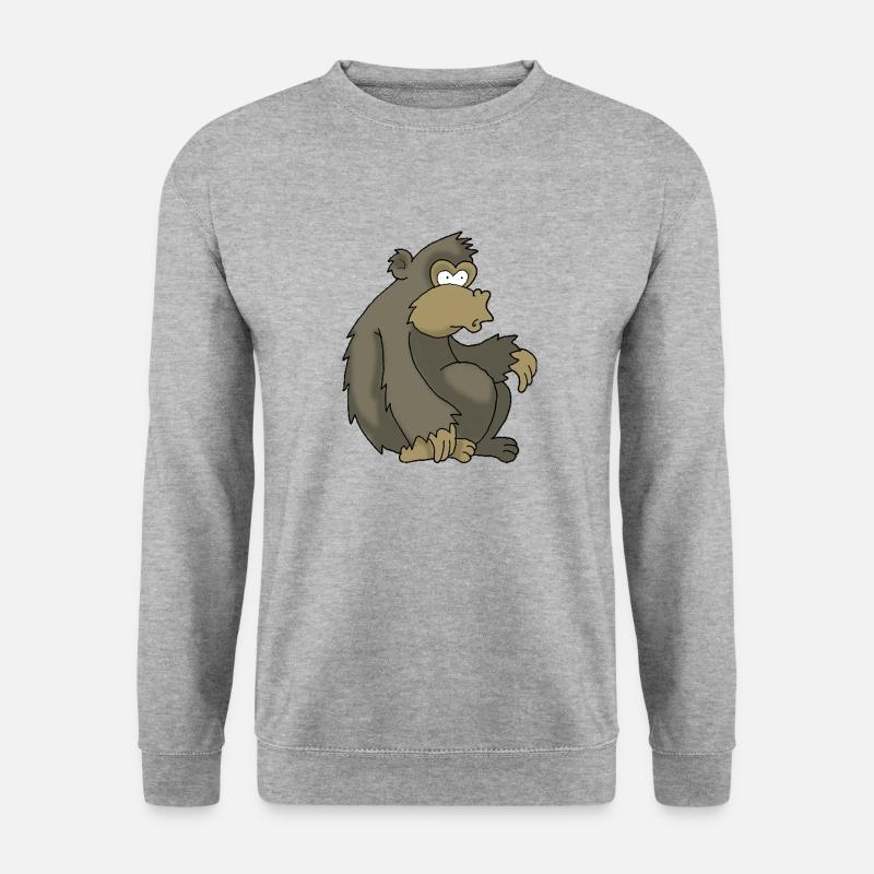 Gorilla - Unisex Pullover - Weißgrau meliert