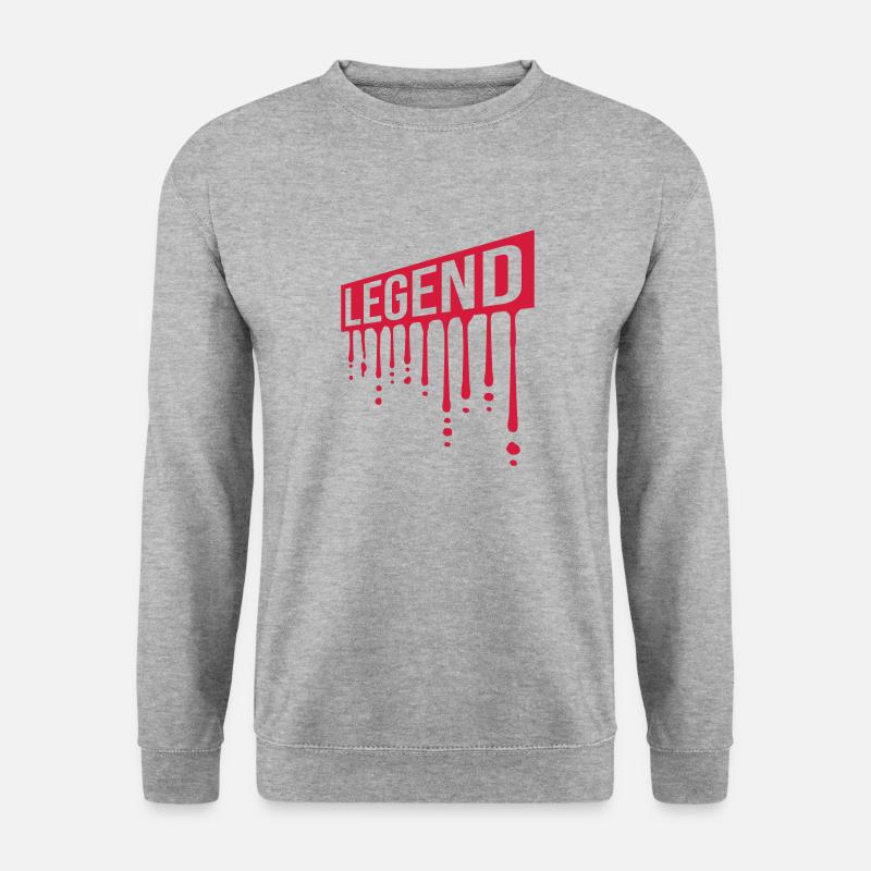 Legend Shield Graffiti Drops - Unisex Sweatshirt - salt & pepper
