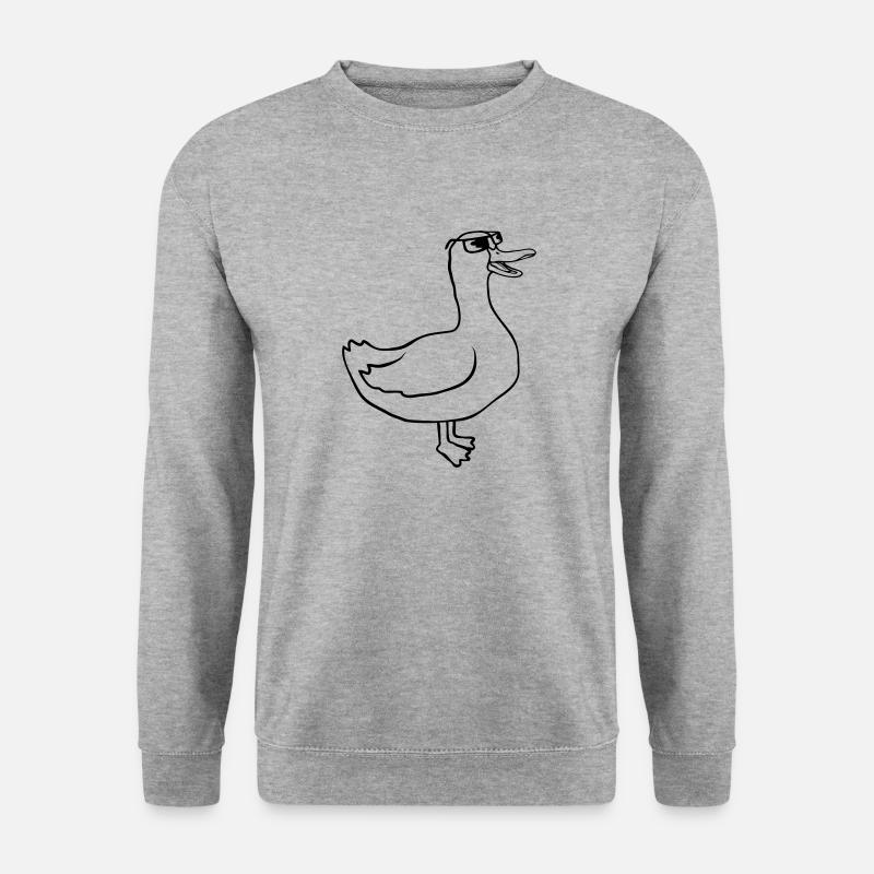 Sunglasses Comic Goose Cool - Unisex Sweatshirt - salt & pepper