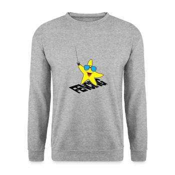 fencing fencer degen florett fencing-star - Unisex Sweatshirt - salt & pepper - Front - Alina (178cm) & Michal (187cm)