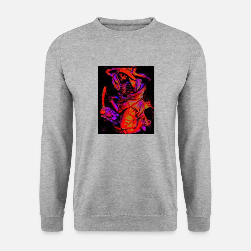 Der Sensenmann - Unisex Pullover - Weißgrau meliert