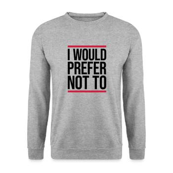 I prefer not to - Unisex Sweatshirt - salt & pepper - Front - Alina (178cm) & Michal (187cm)