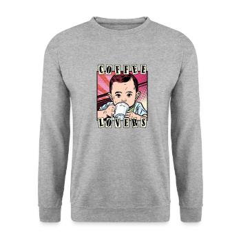 Baby Coffee - Unisex Sweatshirt - salt & pepper - Front - Alina (178cm) & Michal (187cm)