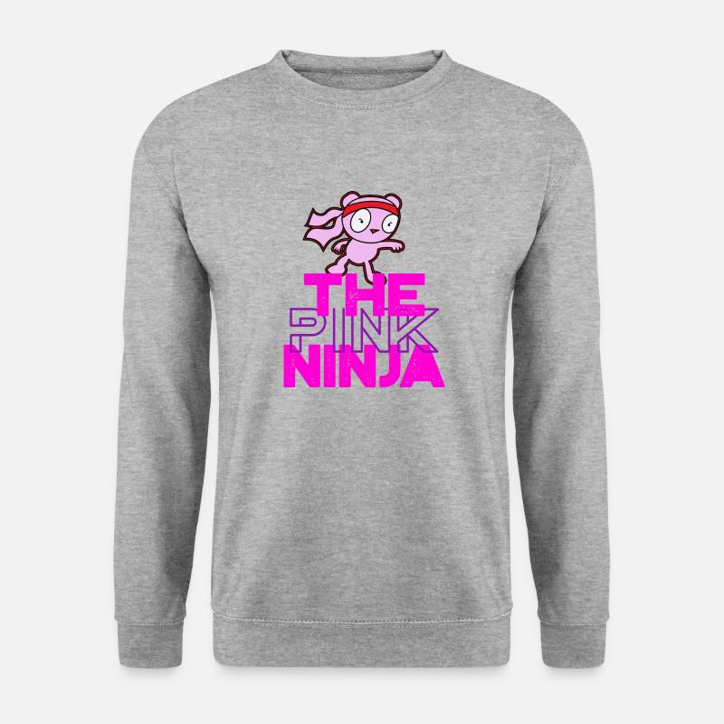 Das Pink Ninja Purple Logo - Unisex Pullover - Weißgrau meliert