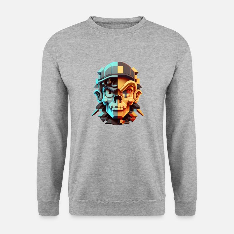 Dude 8bit Pixelart - Unisex Sweatshirt - salt & pepper