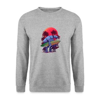 ATAT'S SUMMER - Unisex Sweatshirt - salt & pepper - Front - Alina (178cm) & Michal (187cm)