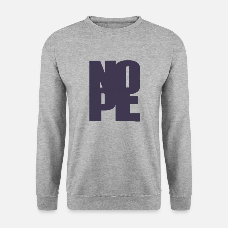 NOPE - sei kein Ja - Sager! - Unisex Pullover - Weißgrau meliert