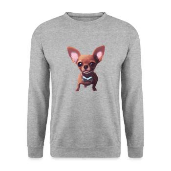 Dogs Chihuahua Dog Chihuahua Puppy Dog Owners - Unisex Sweatshirt - salt & pepper - Front - Alina (178cm) & Michal (187cm)