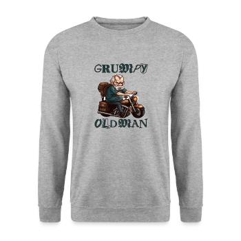 VIEIL HOMME GRINCHEUX - Sweat-shirt Unisexe - gris chiné - Devant - Alina (178cm) & Michal (187cm)