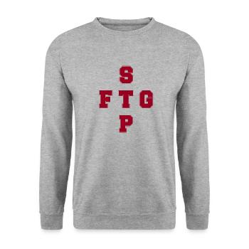 STP FTG 001 001 - Sweat-shirt Unisexe - gris chiné - Devant - Alina (178cm) & Michal (187cm)