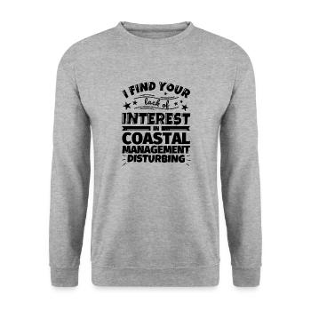 Küstenmanagement lustiges Geschenk - Unisex Pullover - Weißgrau meliert - Vorne - Alina (178cm) & Michal (187cm)