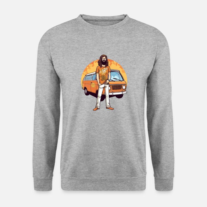 Jimmy Hippie - Unisex Pullover - Weißgrau meliert