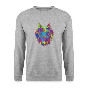 Loup - Sweat-shirt Unisexe - gris chiné - Devant - Alina (178cm) & Michal (187cm)